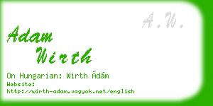adam wirth business card